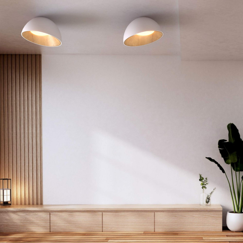 Mulen" LED pendant ceiling lamp - Wood effect - CCT 3000K - 4000K - 40W