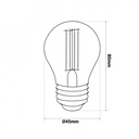 Vintage amber LED filament bulb - Dimmable - E27 G45 - 4W