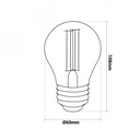 Vintage amber LED filament bulb - Dimmable - E27 A60 - 4W