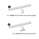 LED Bathroom Mirror Wall Light - 30cm - 5W | Mirror and cabinet mounting