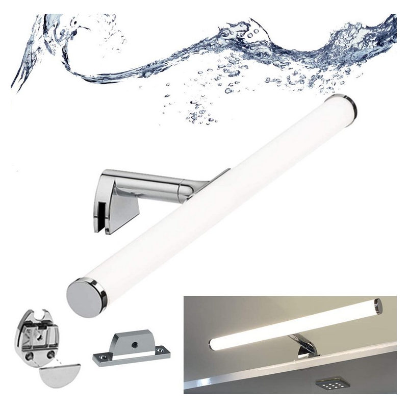 Bathroom mirror wall light LED tubular - 30cm - 5W | 3 ways of fixing