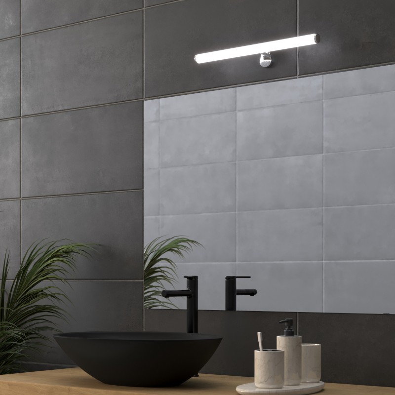 Bathroom mirror wall light LED tubular - 30cm - 5W | 3 ways of fixing