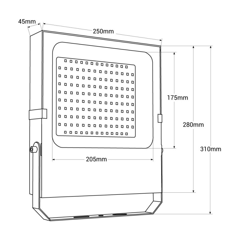 Outdoor LED floodlight 100W - 12-24V DC - 120º - IP66