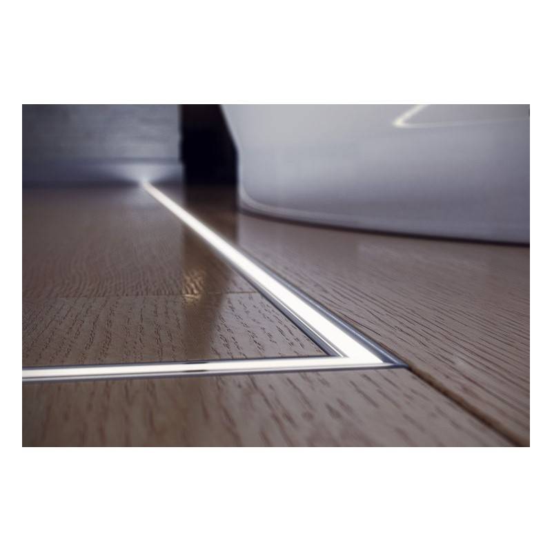 Aluminum profile for waterproof recessed LED strip 27x11mm (2metros)
