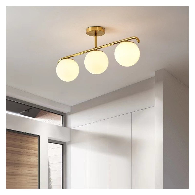 Triple crystal ball ceiling lamp "TALÍ" - 3xE27