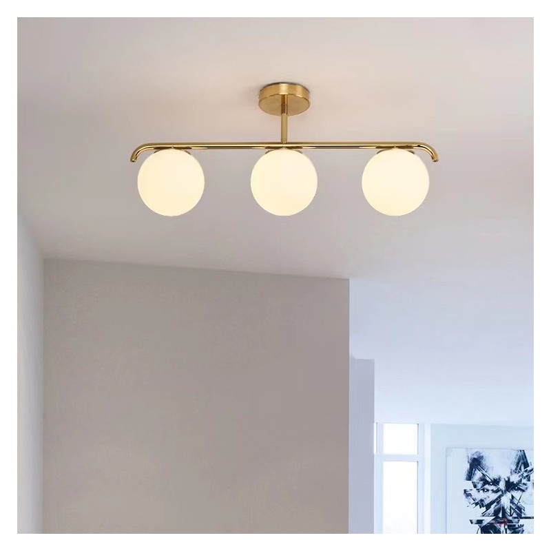 Triple crystal ball ceiling lamp "TALÍ" - 3xE27