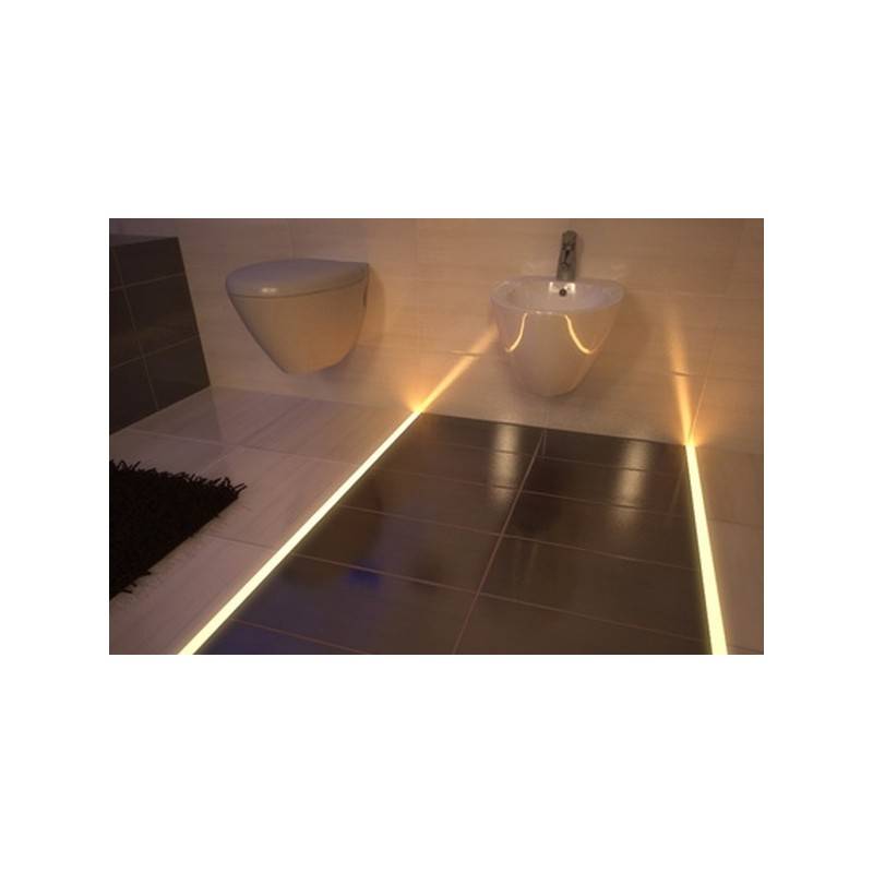 Aluminum profile for waterproof recessed LED strip 27x11mm (2metros)