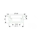 Aluminum profile for waterproof recessed LED strip 27x11mm (2metros)