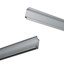 Recessed aluminum profile for LED strip with diffuser - 2 covers - 23x8mm - 2 meters