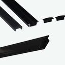 Recessed aluminum profile for LED strip with diffuser - 2 covers - 23x8mm - 2 meters