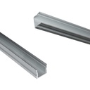 Aluminum surface profile for LED strip with diffuser - 4 clamps - 2 caps - 17x15mm - 2 meters