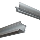 Recessed aluminum profile for LED strip with diffuser - 4 clips - 2 caps - 36x28mm - 2 meters
