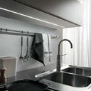 Recessed aluminum profile for LED strip with diffuser - 4 clips - 2 caps - 36x28mm - 2 meters