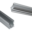Aluminum profile for recessed LED strip with diffuser - 2 covers - 21x26mm - IP54 - 2 meters