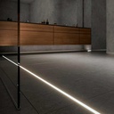 Aluminum profile for recessed LED strip with diffuser - 2 covers - 21x26mm - IP54 - 2 meters