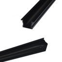 Recessed aluminum profile for LED strip with diffuser - 2 covers - 23x15mm - 2 meters
