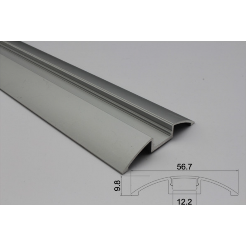 Aluminum Profile 58x9mm Half Moon Shaped Surface (2 mt)