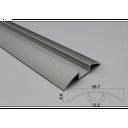 Aluminum Profile 58x9mm Half Moon Shaped Surface (2 mt)