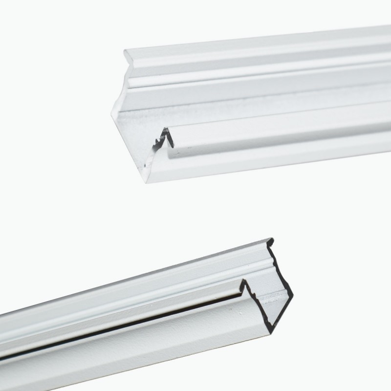 Recessed aluminum profile for LED strip with diffuser - 2 covers - 23x15mm - 2 meters