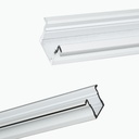Recessed aluminum profile for LED strip with diffuser - 2 covers - 23x15mm - 2 meters