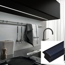 Recessed aluminum profile for LED strip with diffuser - 2 covers - 23x15mm - 2 meters