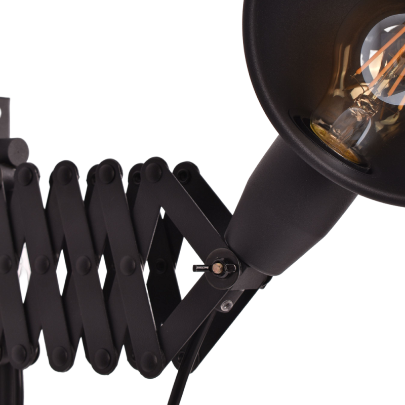 Vintage interior wall sconce with bellows "Flack" - E27