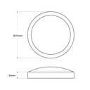 LED waterproof ceiling light with sensor - CCT - Adjustable power 12W-16W - Ø30cm - IP65