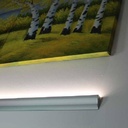 Aluminum profile for LED strip wall washer 18x44mm (2mt)