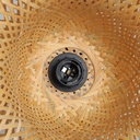 Wood and wicker floor lamp "Frankie" - E27