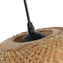 Wood and wicker floor lamp "Frankie" - E27