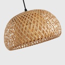 Wood and wicker floor lamp "Frankie" - E27