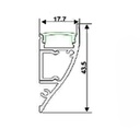 Aluminum profile for LED strip wall washer 18x44mm (2mt)