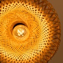 Wood and wicker floor lamp "Frankie" - E27