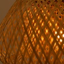 Wood and wicker floor lamp "Frankie" - E27