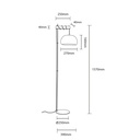 Wood and wicker floor lamp "Frankie" - E27
