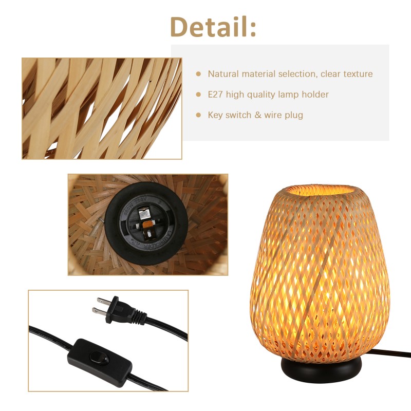 Wicker table lamp "CARL" - E27