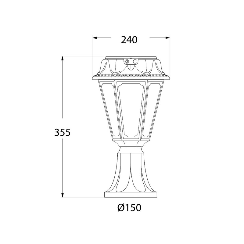 MINILOT/ROSETTA" solar street lamp with PIR sensor - 3 operating modes