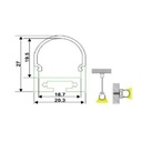 Profile for suspension or surface LED strip 20x27mm (2meters)