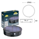 BISSO/ROSETTA" wall-mounted solar garden lantern with PIR sensor - 3 operating modes - CCT