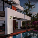 BISSO/ROSETTA" wall-mounted solar garden lantern with PIR sensor - 3 operating modes - CCT