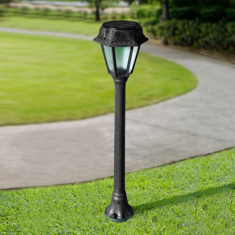 Solar garden bollard "MIZAR/ROSETTA" with PIR sensor - 3 operating modes - CCT