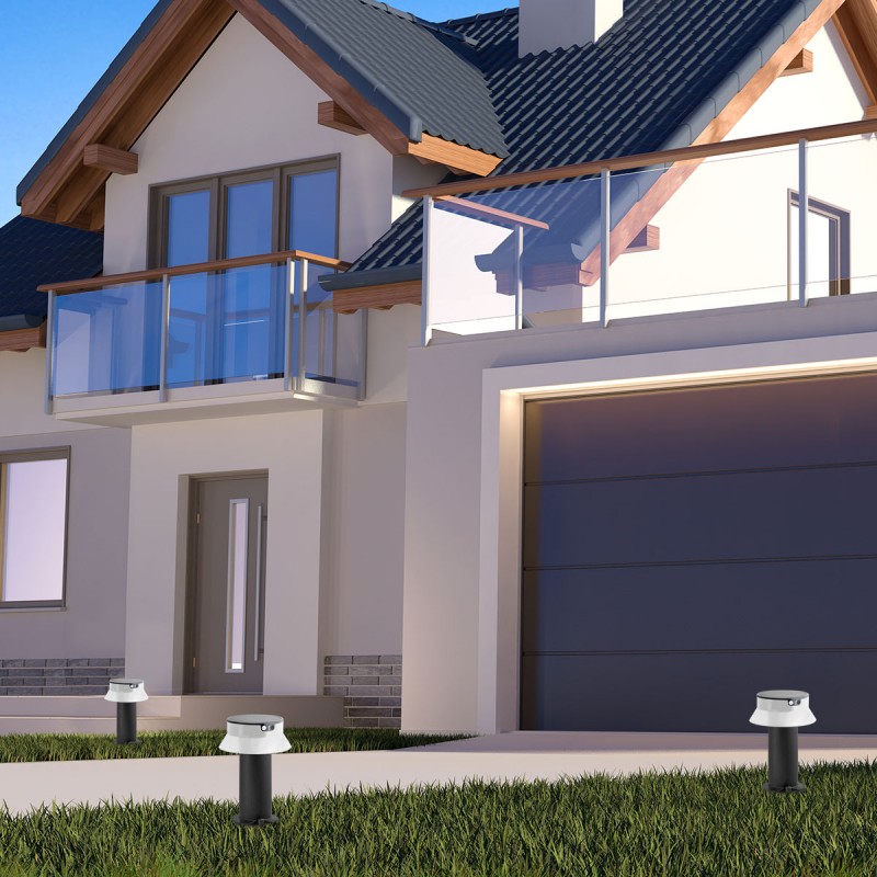 Solar LED bollard "FELICE 400" 33cm with PIR sensor - 3 operating modes