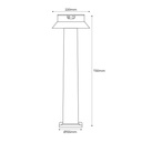 Solar LED bollard "FELICE 800" 73cm with PIR sensor - 3 operating modes