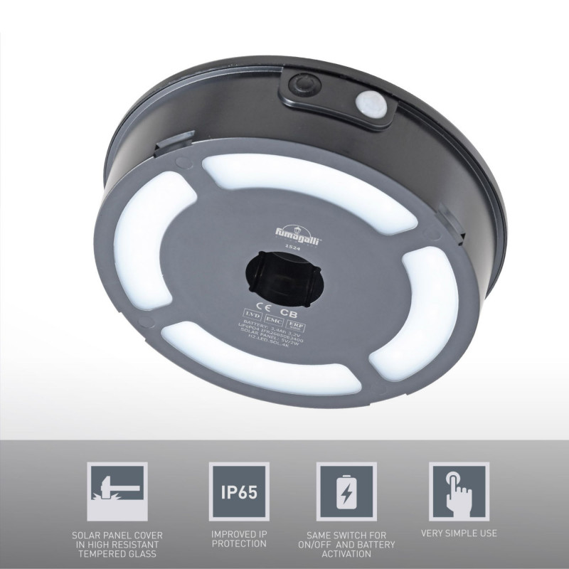 Solar LED bollard "FELICE 800" 73cm with PIR sensor - 3 operating modes