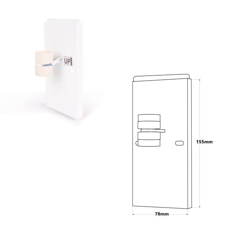 Bidirectional wall light wood "Durga" - 2 x GU10 - Indoor