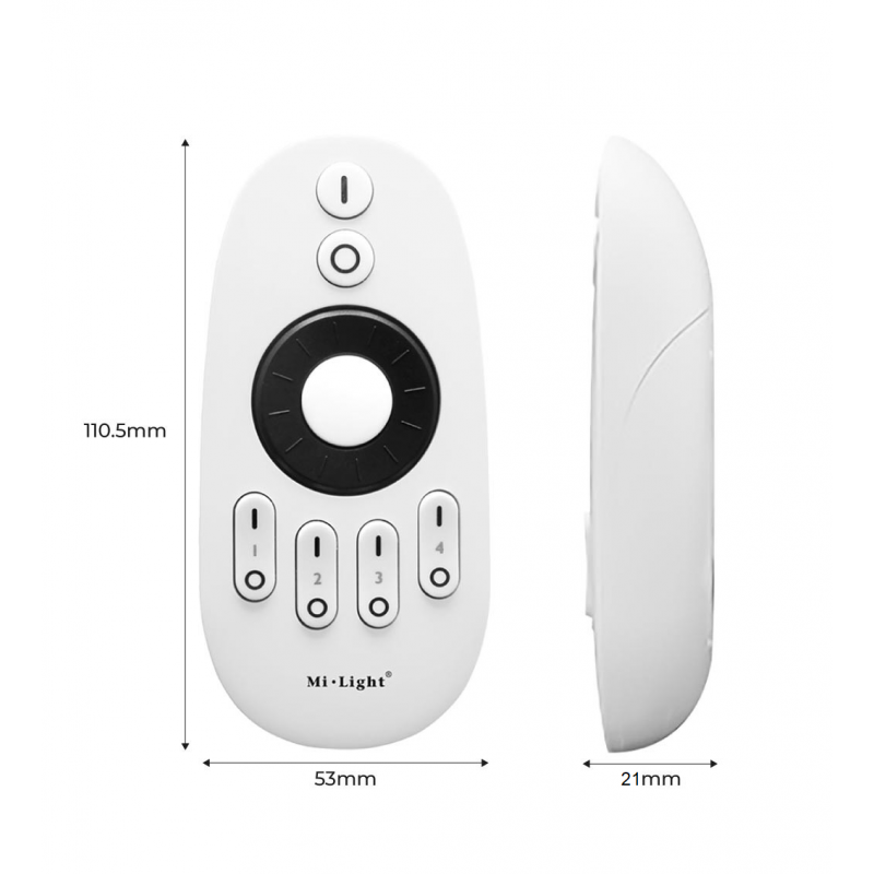Controller Controller LED Monocolor/CCT - 4 Zones -Rotating wheel - FUT006 - Mi Light - Mi Boxer