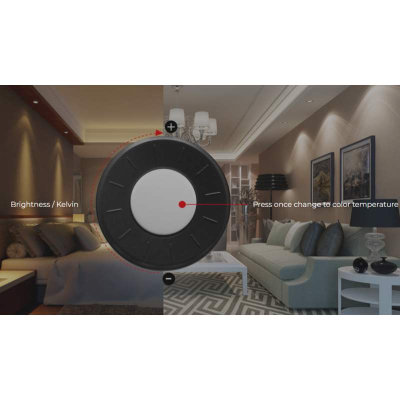 Controller Controller LED Monocolor/CCT - 4 Zones -Rotating wheel - FUT006 - Mi Light - Mi Boxer