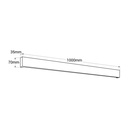 Wood linear wall light "Wooden" - Dimmable - 24W - 100cm