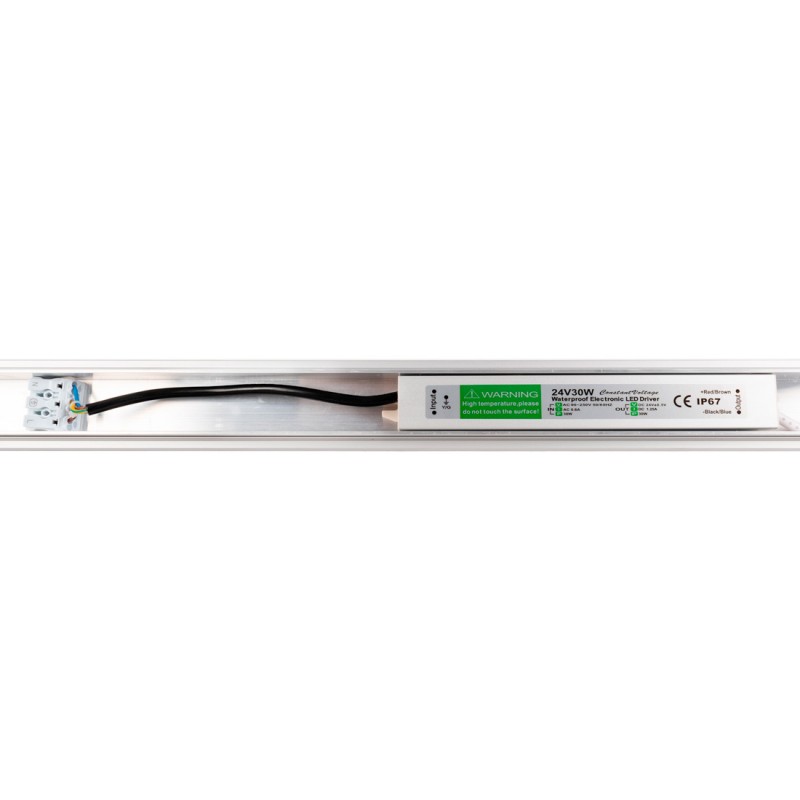 Wood linear wall light "Wooden" - Dimmable - 24W - 100cm