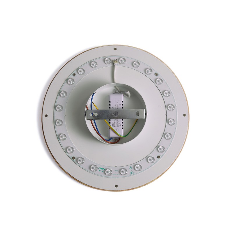 Circular wooden wall light "Lune" - 12W - Ø 20cm